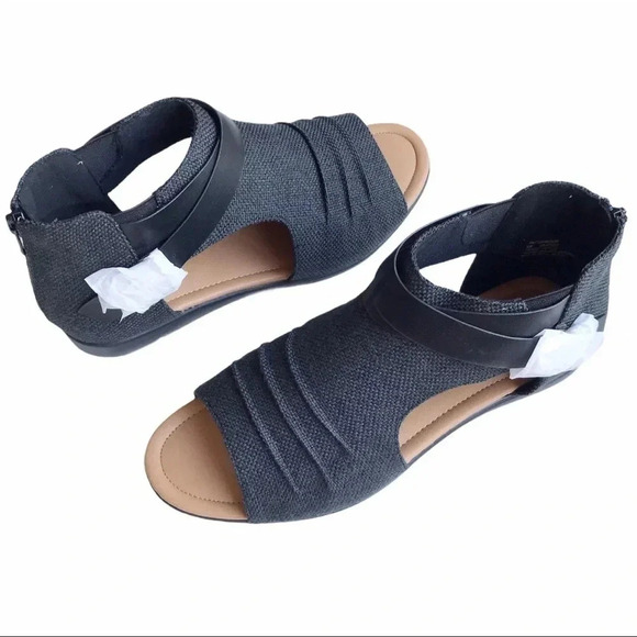 Comfortview The Payton Shootie Sandals Black NEW - Picture 2 of 10